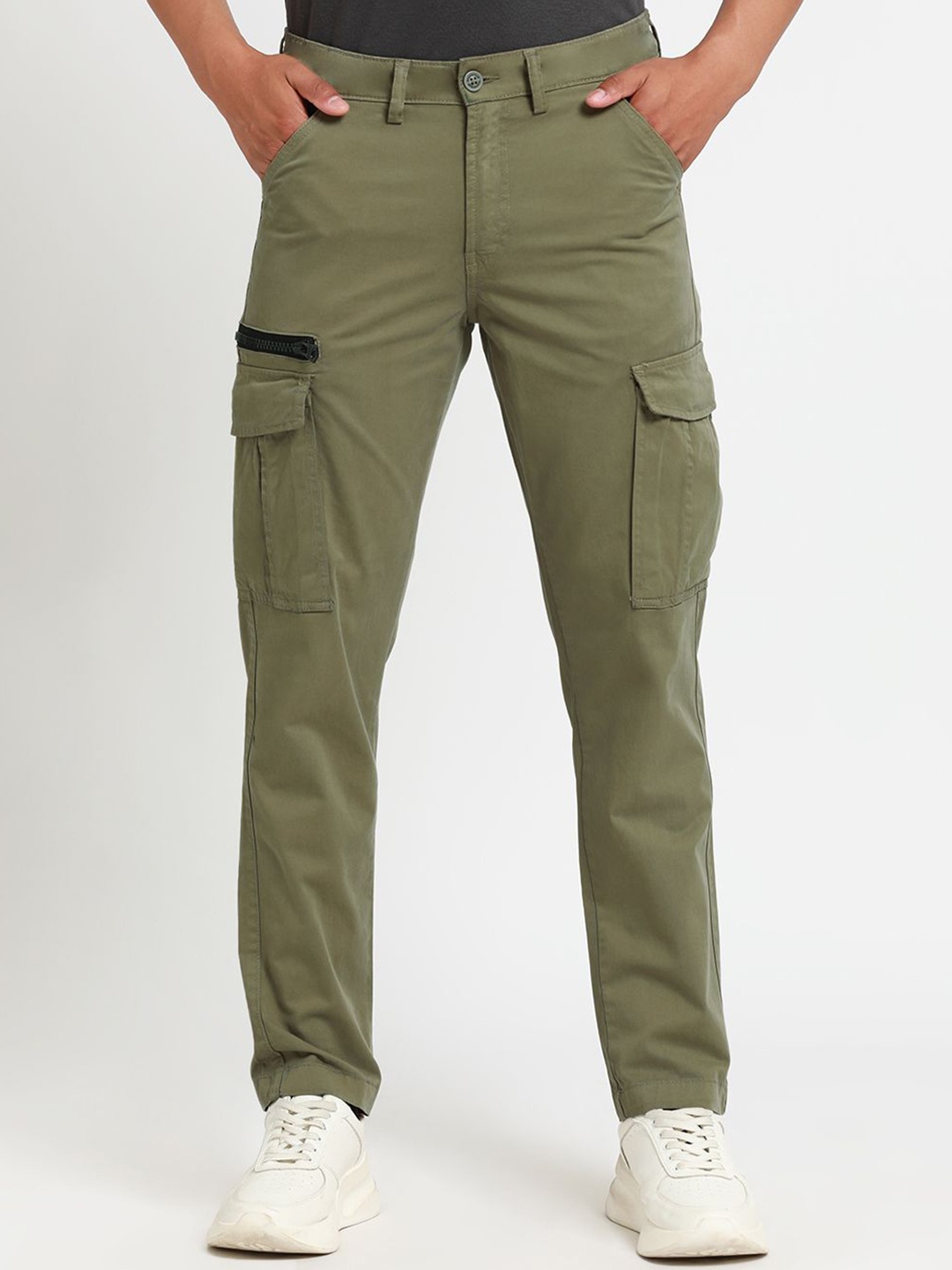 

Banana Club Men Relaxed Cargos Trousers, Olive