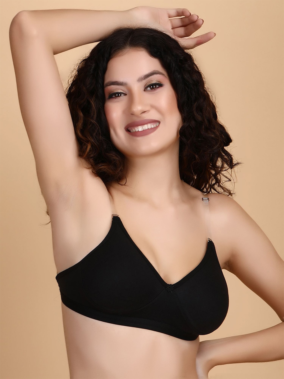 

Klassik Medium Coverage Non Padded Everyday Bra All Day Comfort, Black