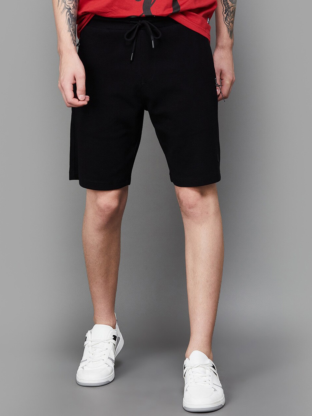 

Fame Forever by Lifestyle Men Mid-Rise Cotton Shorts, Black