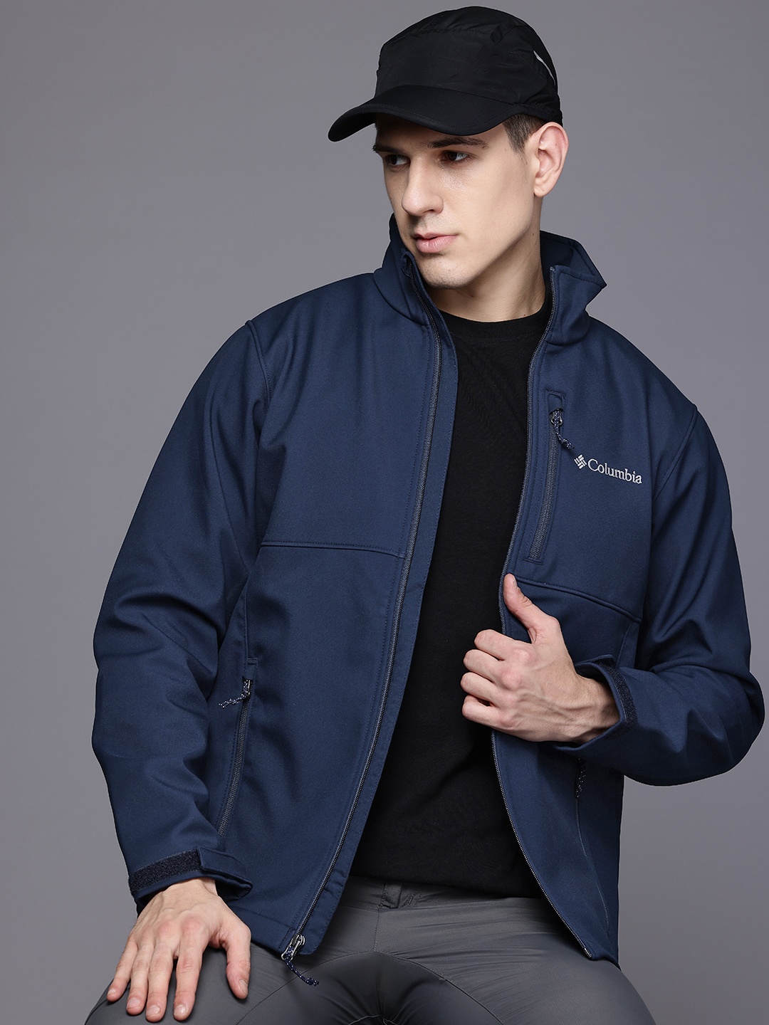

Columbia Men Ascender Softshell Lightweight Outdoor Sporty Jacket, Navy blue