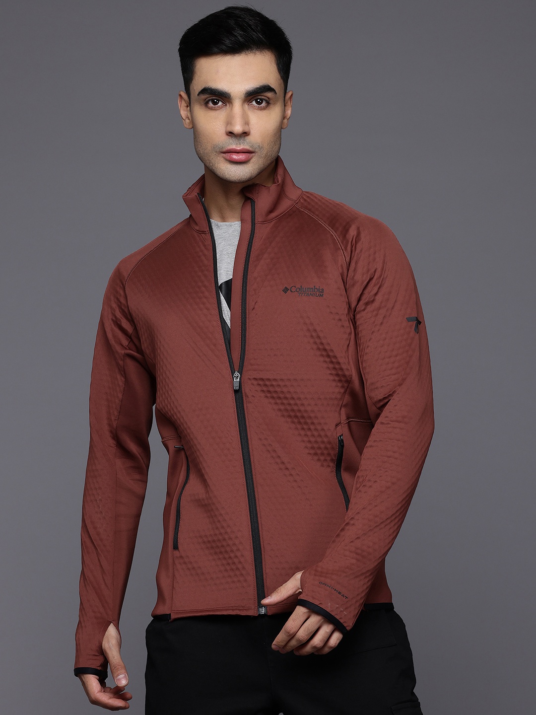 

Columbia Men Crystal Leaf Omni-Heat Helix Full Zip Jacket, Rust