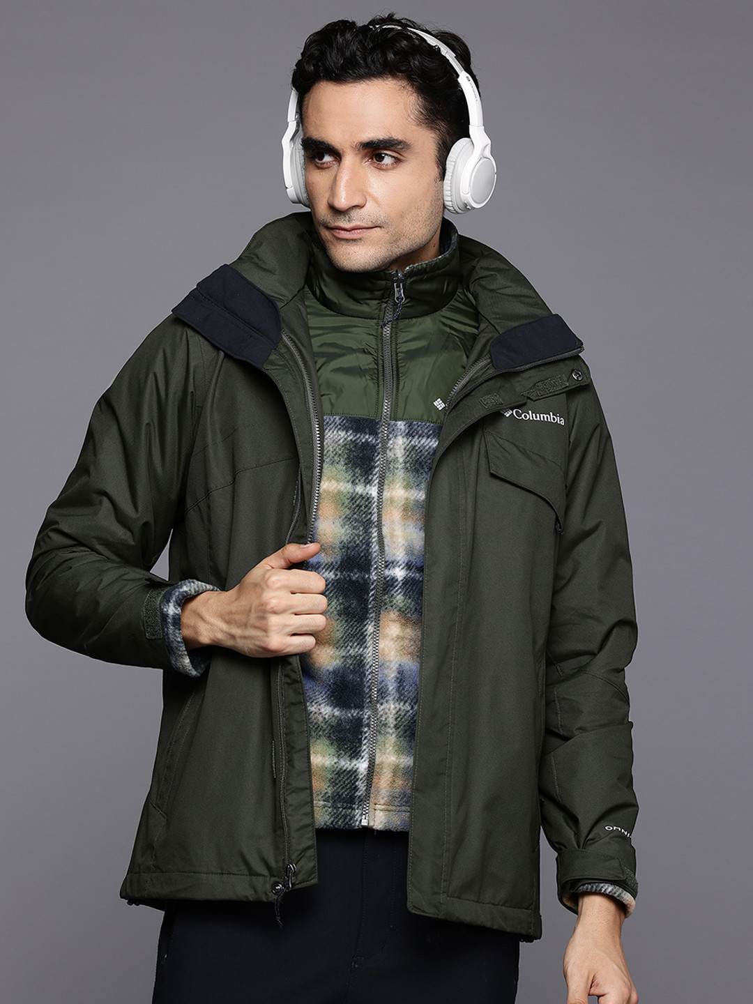 

Columbia Men Bugaboo III Fleece Interchange Outdoor Sporty Jacket, Green