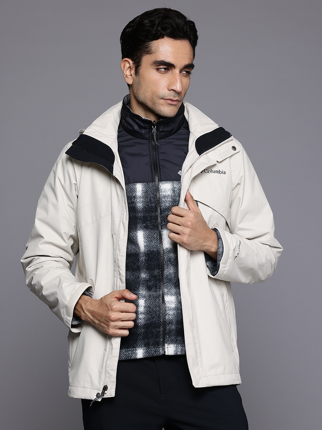 

Columbia Men Bugaboo III Fleece Interchange Outdoor Sporty Jacket, Beige