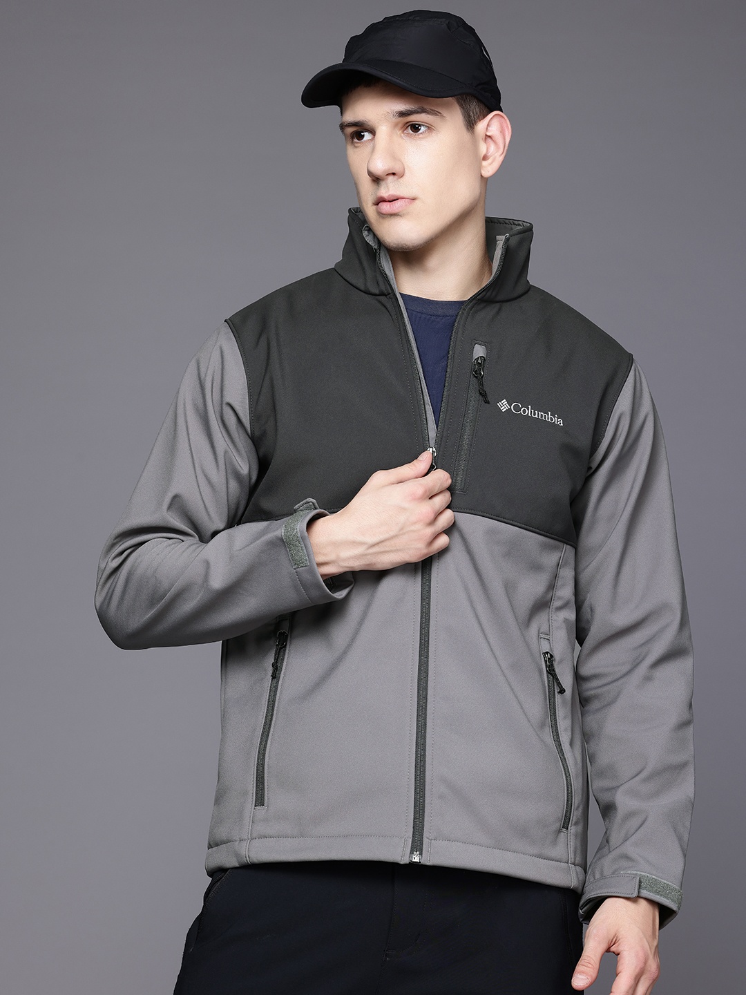 

Columbia Men Canyon Meadows II Softshell Colourblocked Lightweight Outdoor Sporty Jacket, Grey