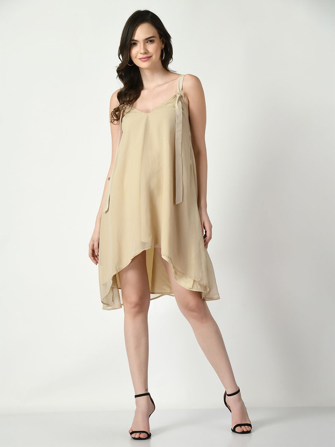 

Tushita Georgette A-Line Dress, Cream