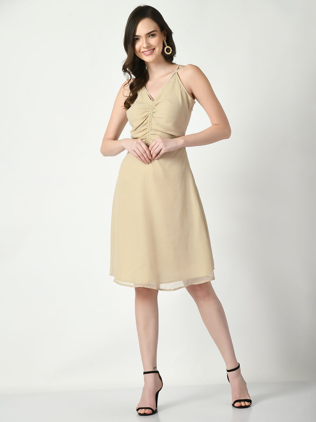 

Tushita Crepe Dress, Cream