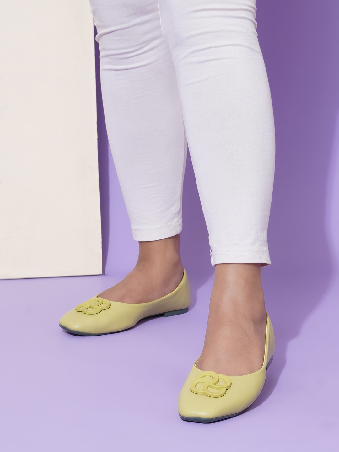 

Sherrif Shoes Women Ballerinas Flats, Yellow