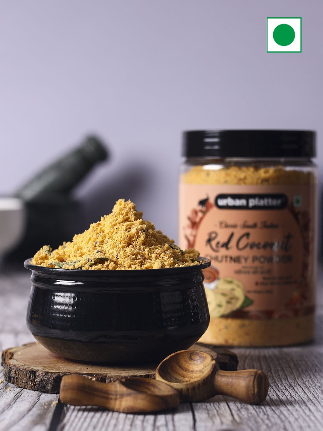 

URBAN PLATTER Instant Red Coconut Chutney Powder- 200g, Yellow