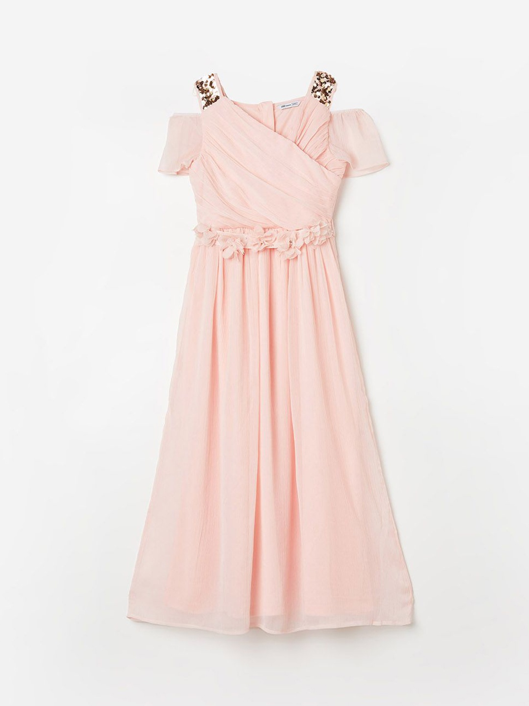 

Fame Forever by Lifestyle Cold-Shoulder Maxi Dress, Peach