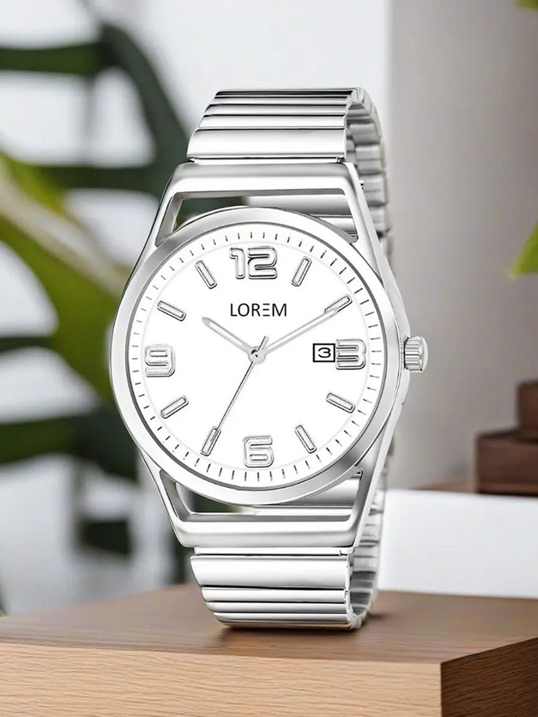 

LOREM Men Mother of Pearl Dial & Stainless Steel Straps Analogue Watch-LR157-B, White