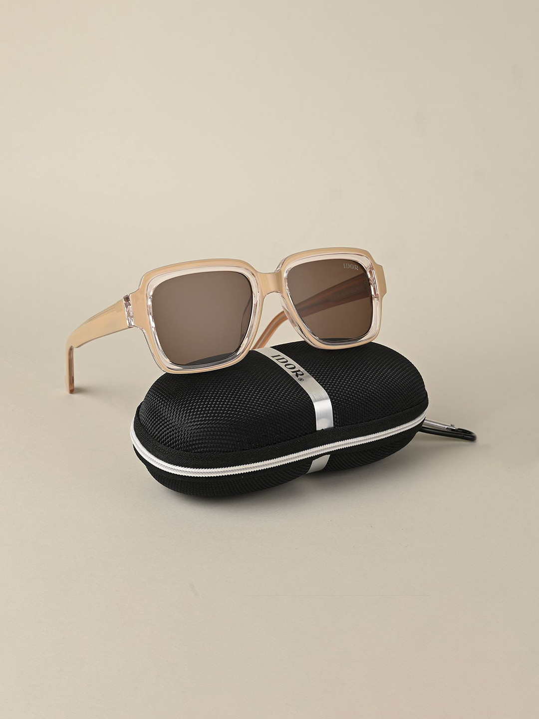 

IDOR Unisex Square Sunglasses with UV Protected Lens IDOR-8823-C6, Brown