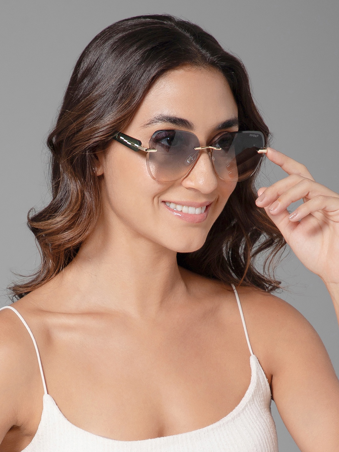 

IDOR Unisex Cateye Sunglasses with UV Protected Lens IDOR-52-BLU, Blue
