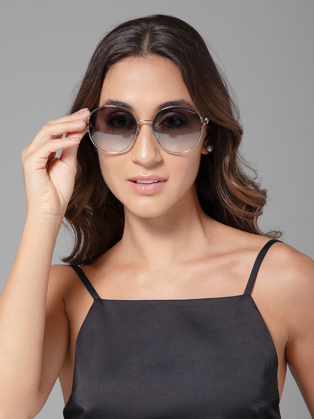 

IDOR Unisex Round Sunglasses with UV Protected Lens IDOR-32-GRN, Green
