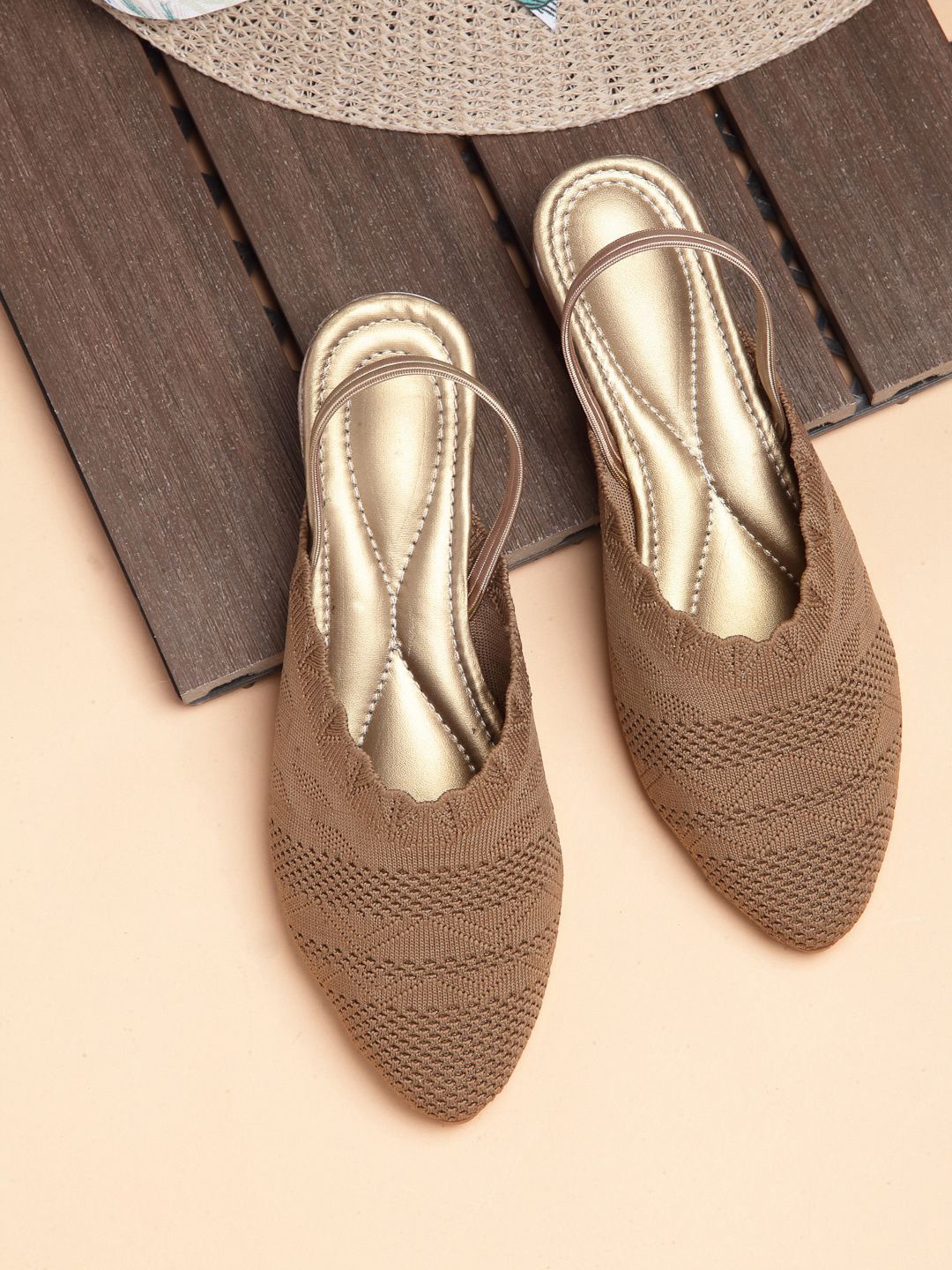 

DEAS Textured Pointed Toe Mules, Copper