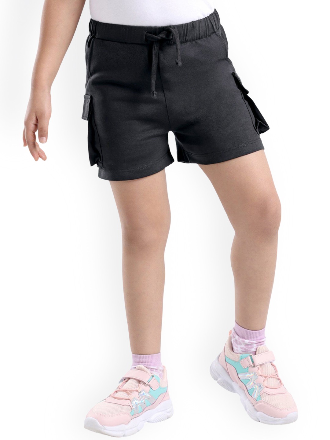 

Honeyhap Kids Pure Cotton Outdoor Shorts, Black