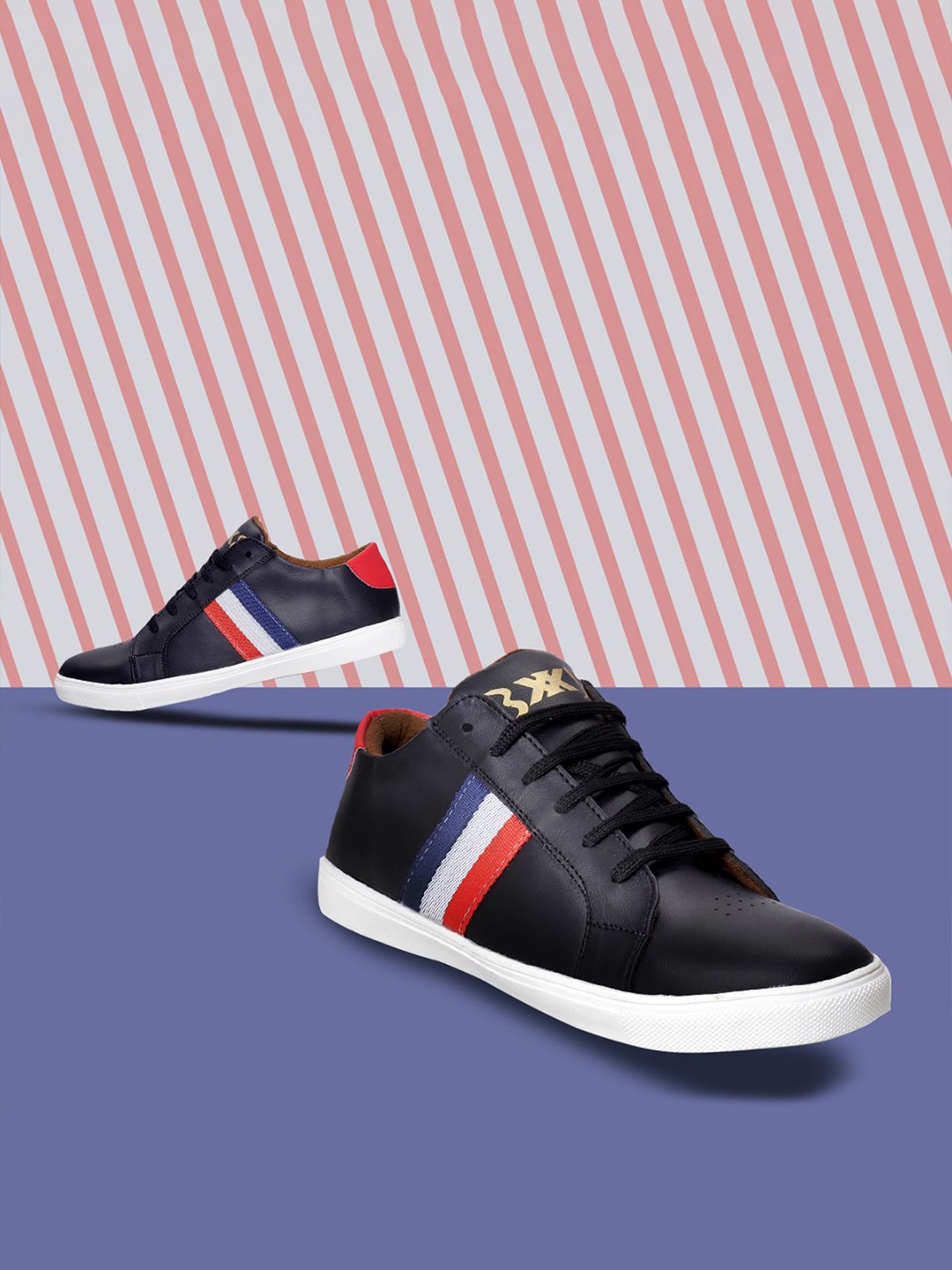 

Bxxy Men Round Toe Sneakers, Black