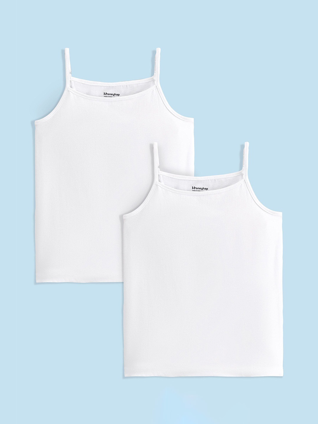 

Honeyhap Pack Of 2 Non Padded Camisoles, White