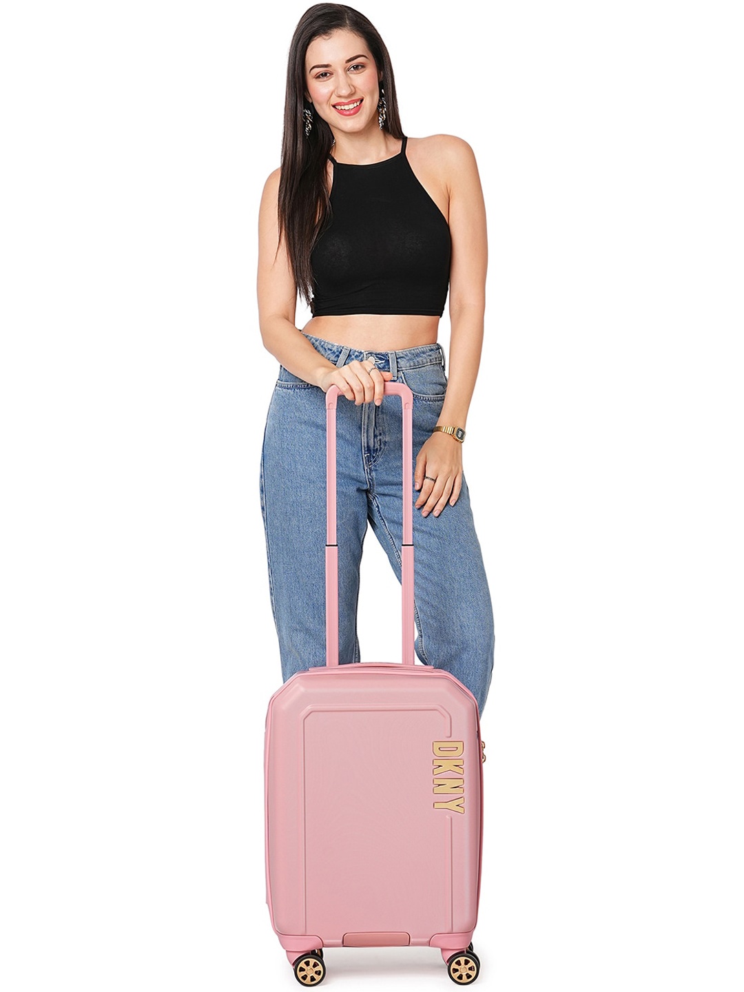 

DKNY Clean Cut Range Rosy Hard 20" Cabin Luggage, Pink