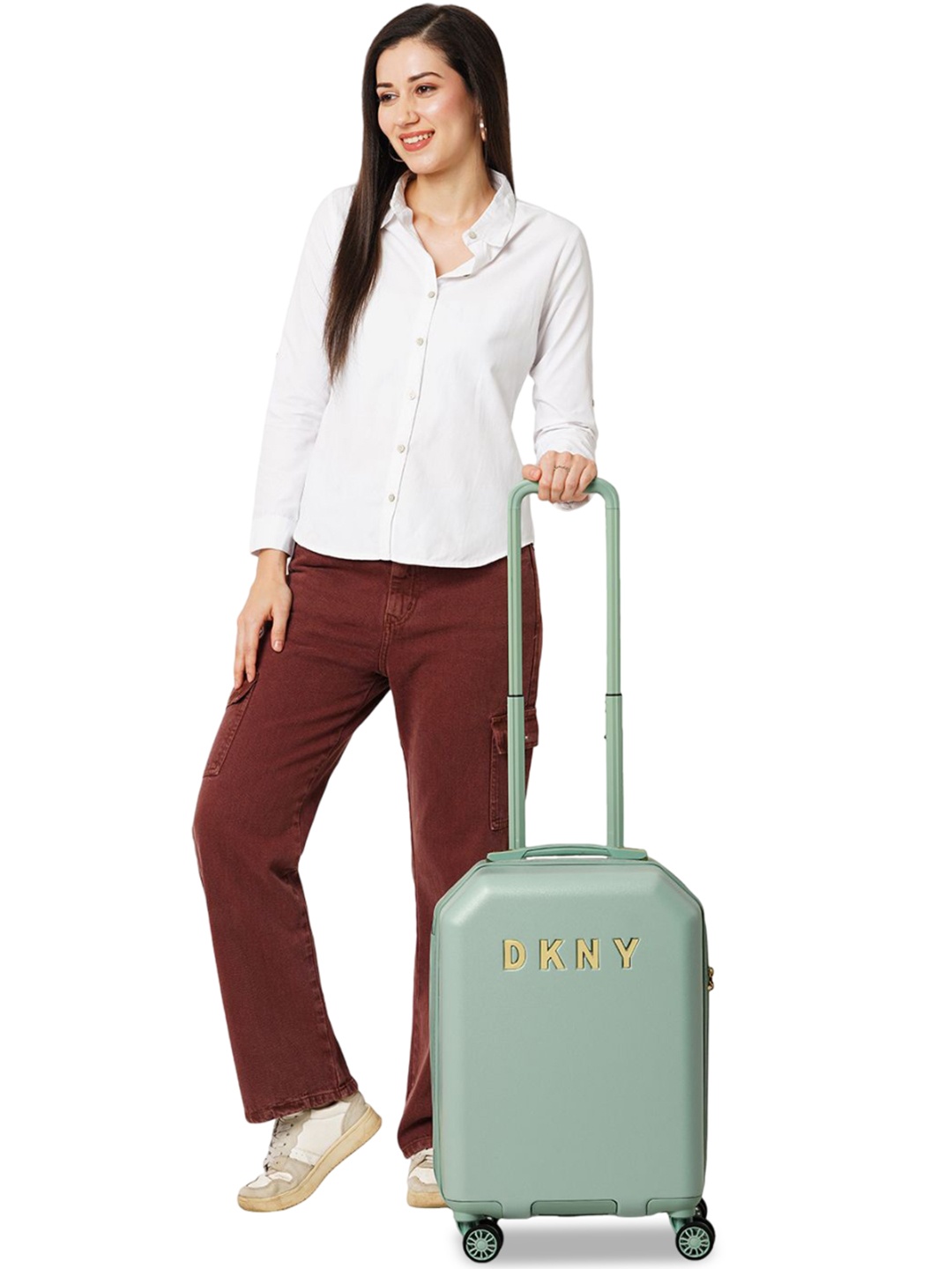 

DKNY Allure Range Mint Sage Hard 20" Cabin Luggage, Green