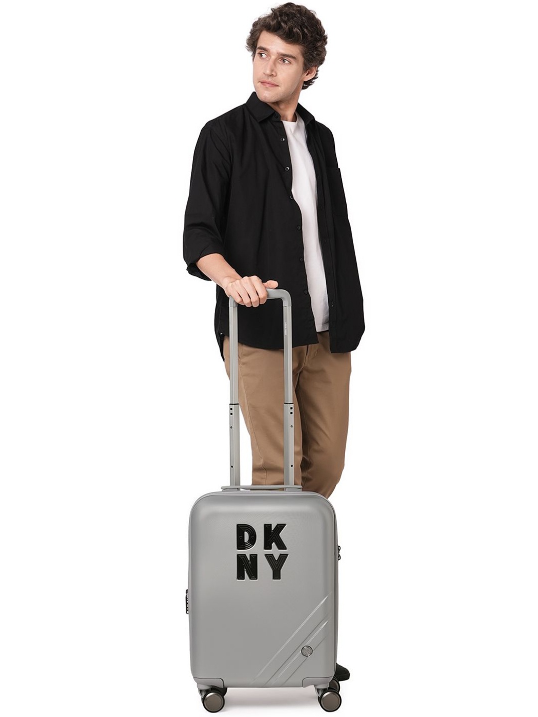 

DKNY FRONT ROW Range Silver 20" Cabin Hard Trolley Bag