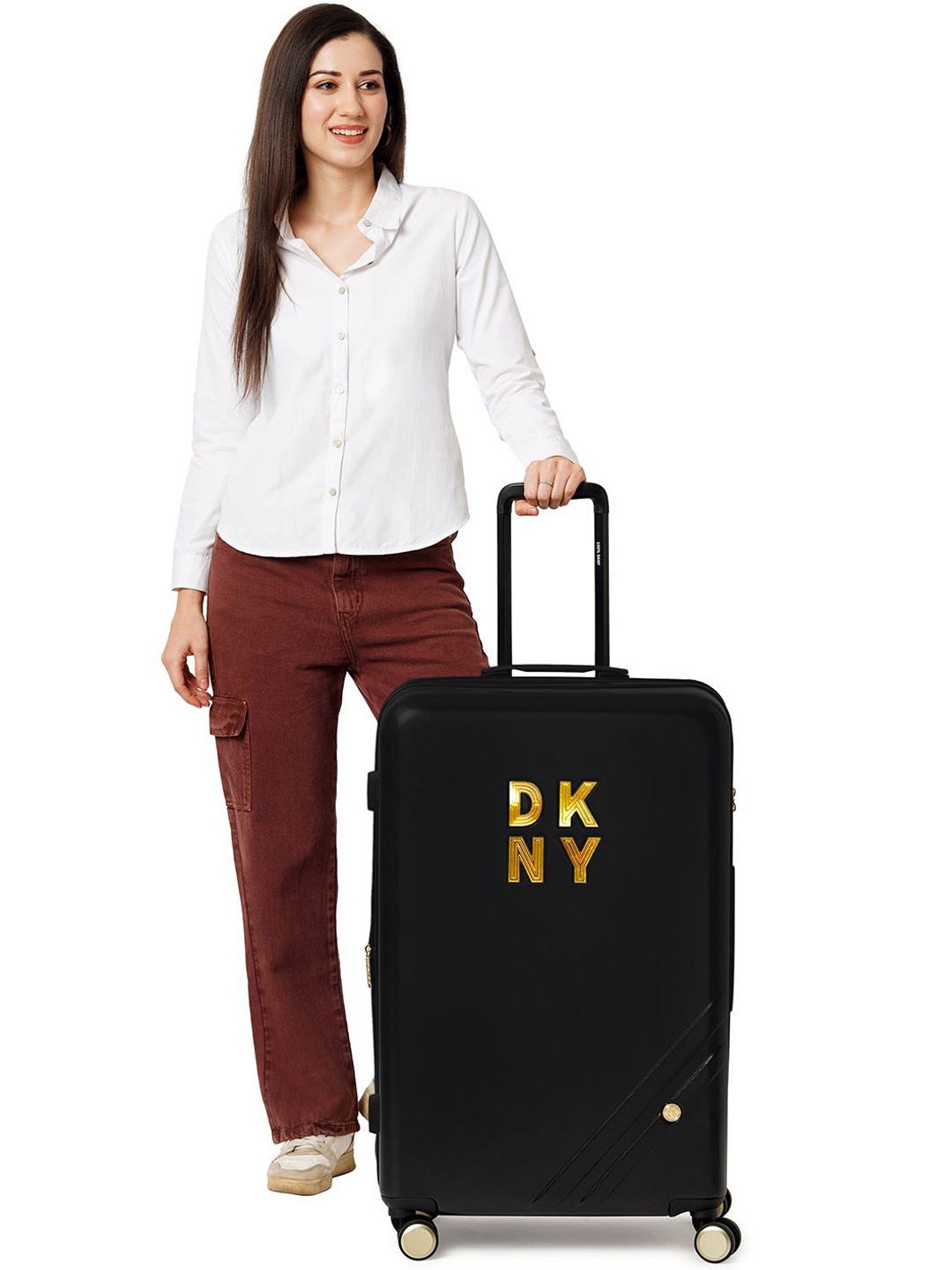 

DKNY Front Row Solid Range Black Hard 28" Large Luggage