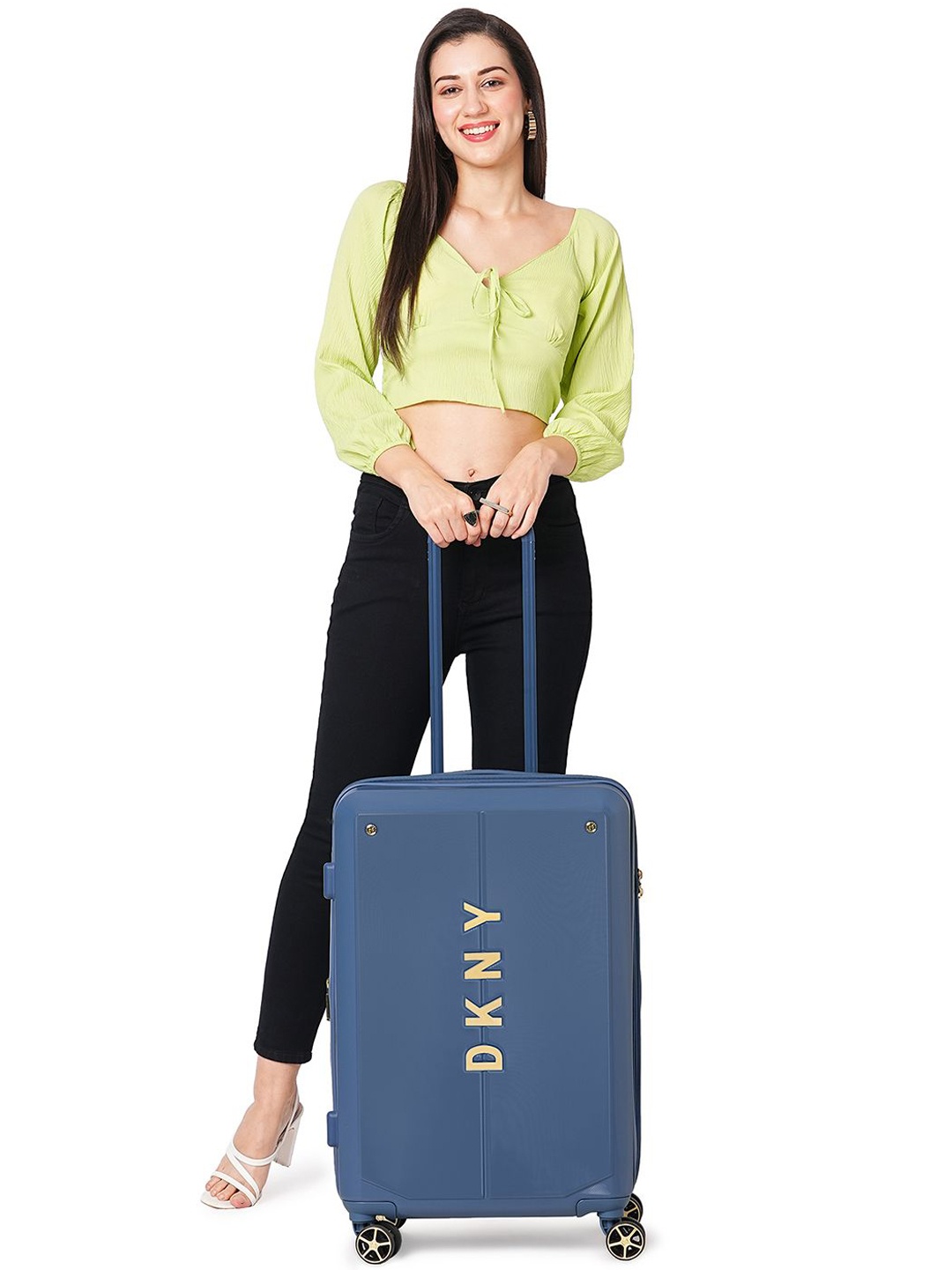 

DKNY NYC Range Denim Hard 24" Medium Luggage, Blue
