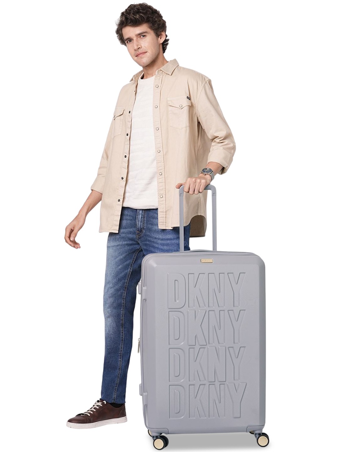 

DKNY Echo Range Textured Chiseled Hard 28" Large Luggage, Purple
