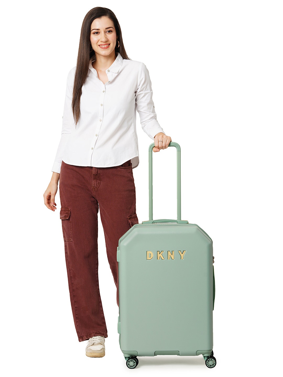 

DKNY Allure Range Mint Sage Hard 24" Medium Luggage, Sea green