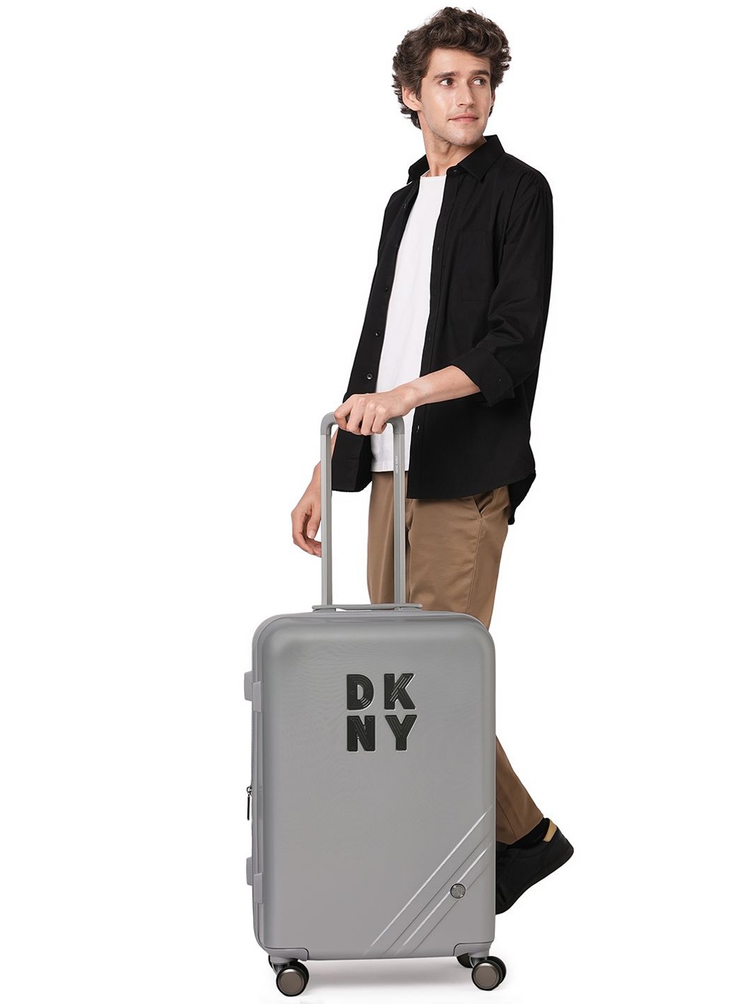 

DKNY Front Row Solid Range Silver Hard 24" Medium Luggage