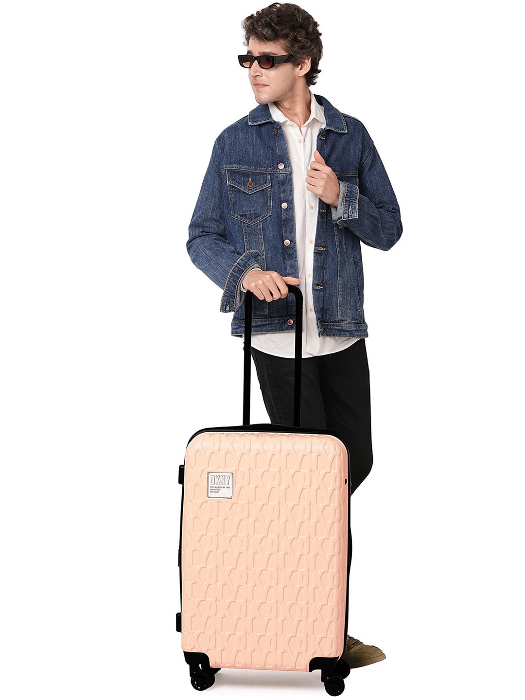 

DKNY DNA Range Textured Apricot Hard 24" Medium Luggage, Peach