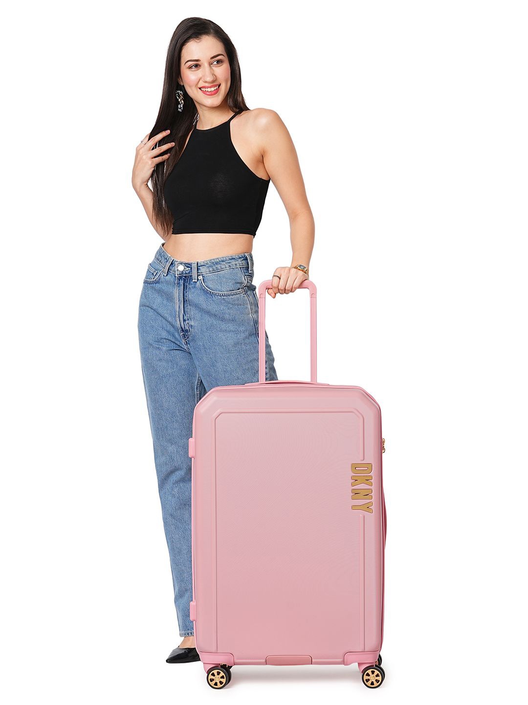 

DKNY Clean Cut Range Rosy Hard 28" Large Luggage, Pink