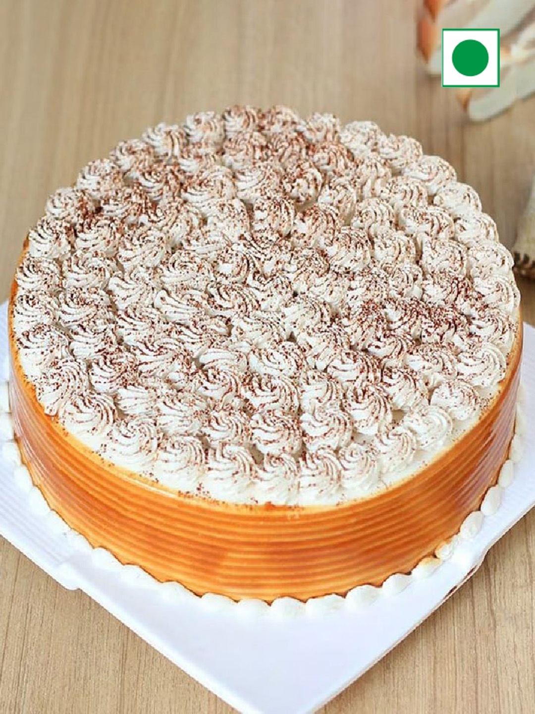 

Floweraura Coffee Flavor Eggless Round Cake- 1Kg, Orange