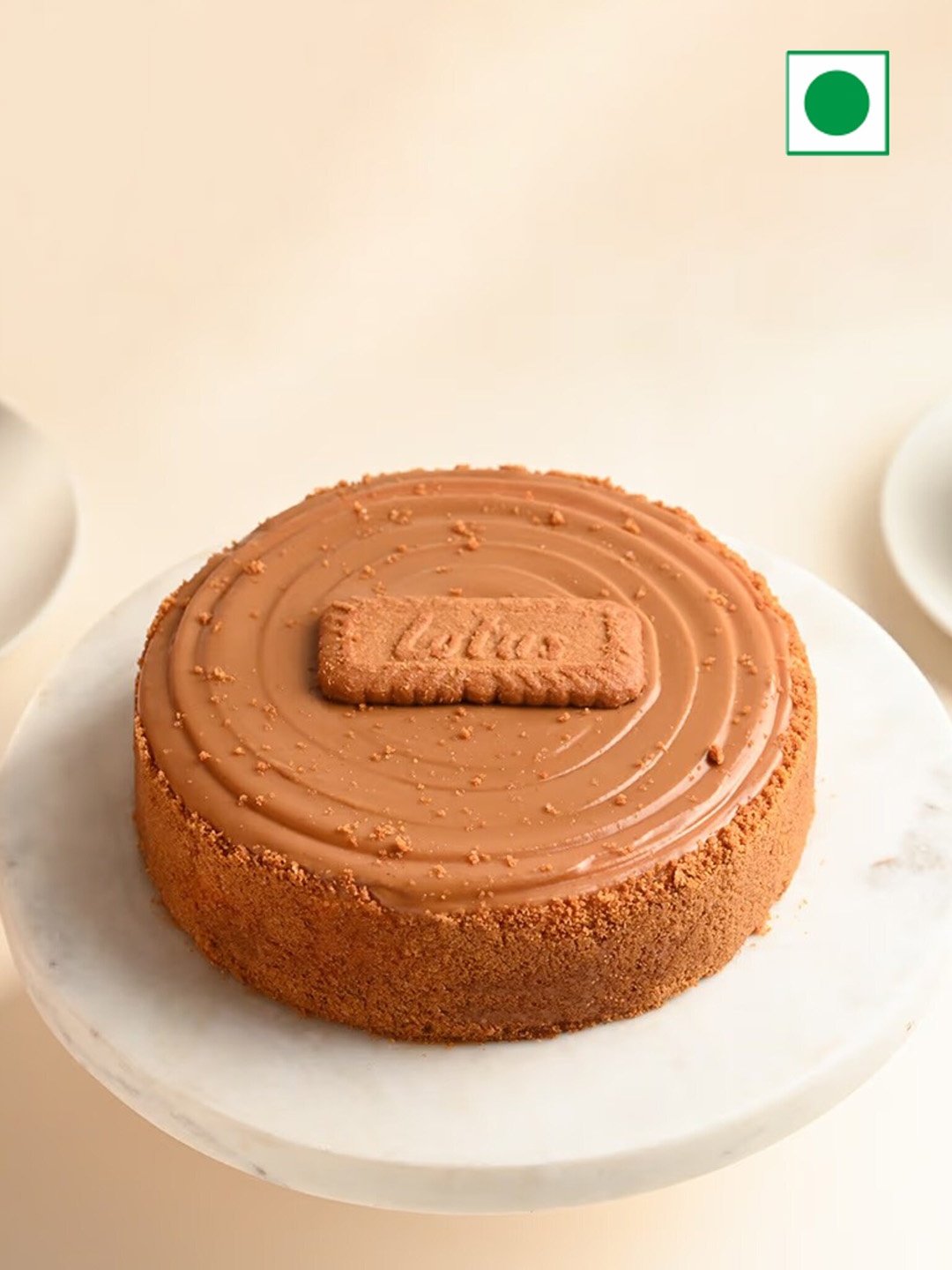 

Floweraura Round Shape Cookie Baked Cheese Flavor Eggless Cake - 500g, Brown