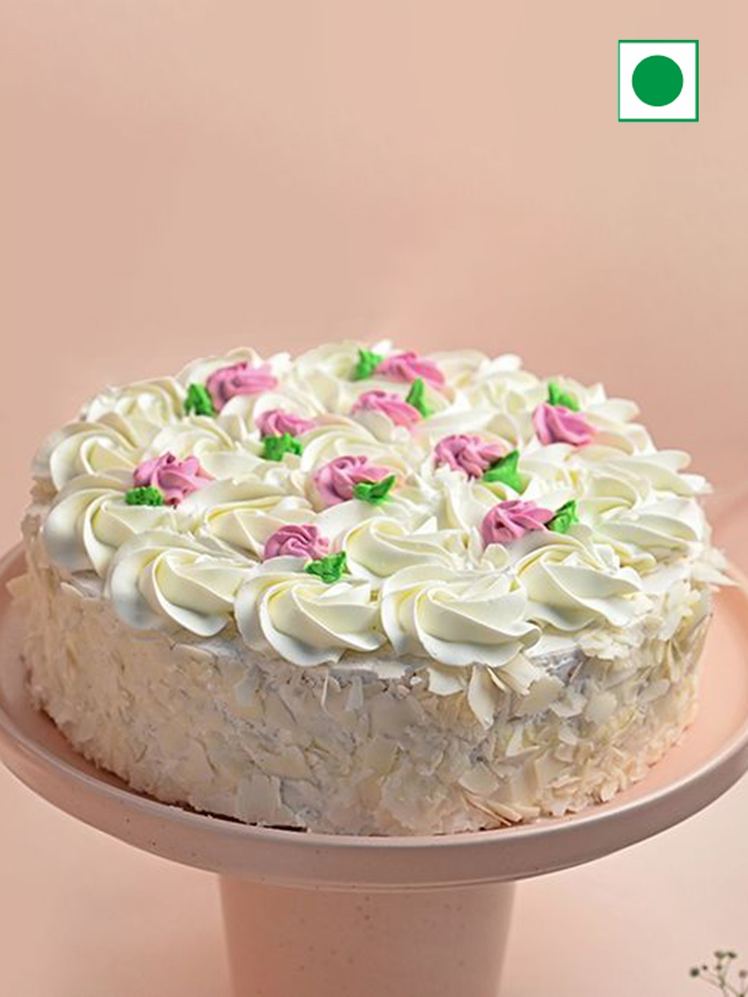 

Floweraura White Forest Flavor Eggless Round Cake- 500 G