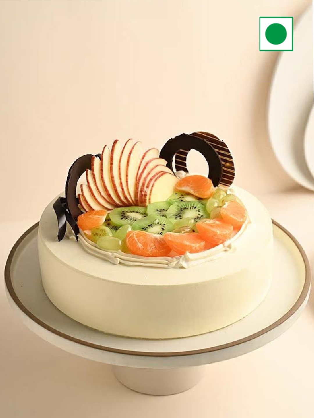 

Floweraura Fruit Flavour Eggless Round Cake-500Gm, White