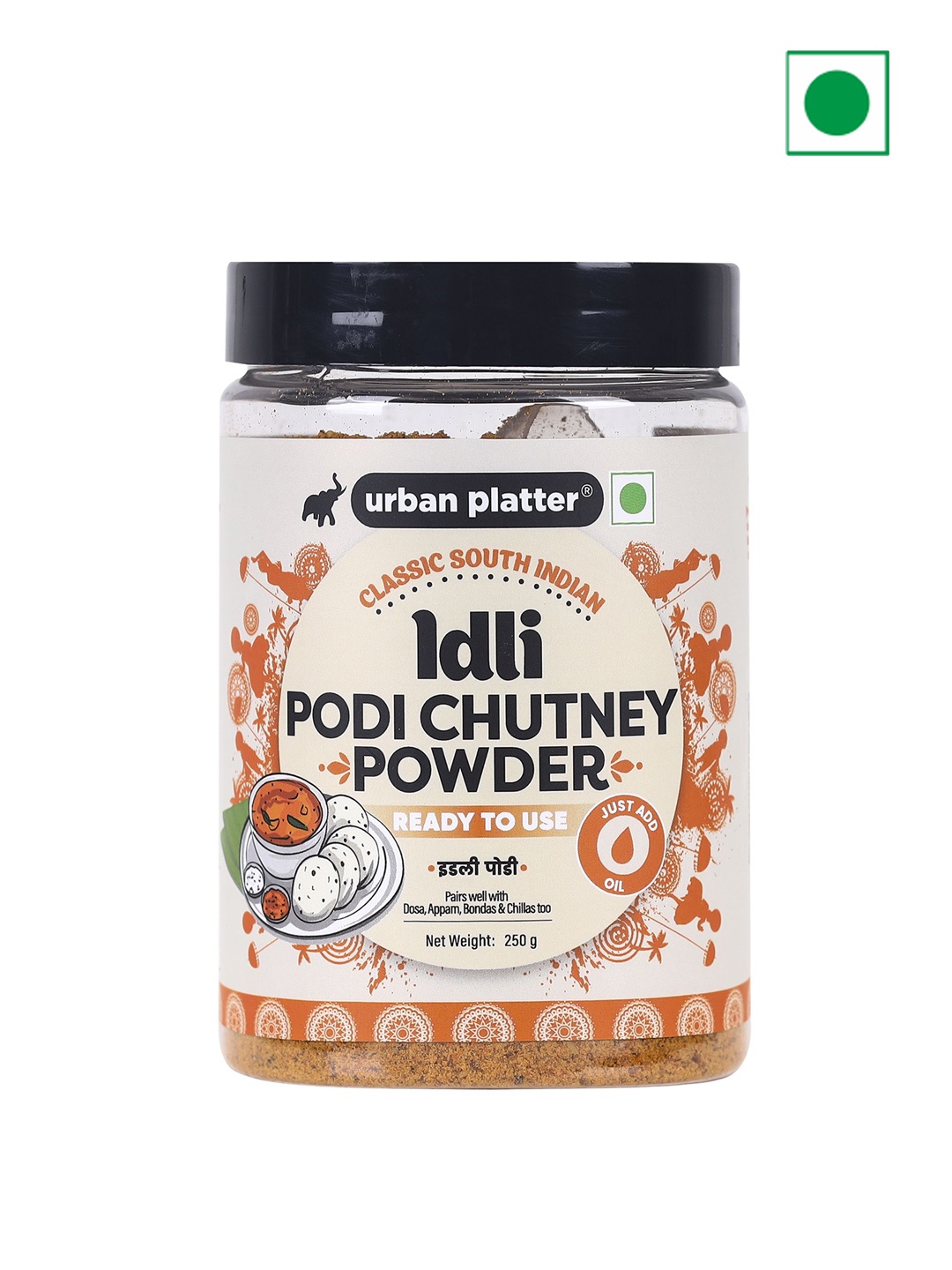 

URBAN PLATTER Instant Idli Chutney Powder - 250g, Orange