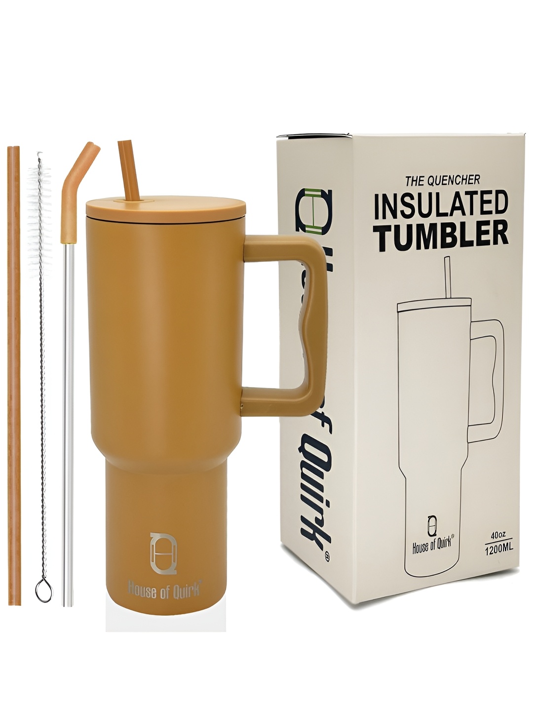 

HOUSE OF QUIRK Brown Double Wall Vacuum Stainless Steel Sipper Water Bottle 1.2 L