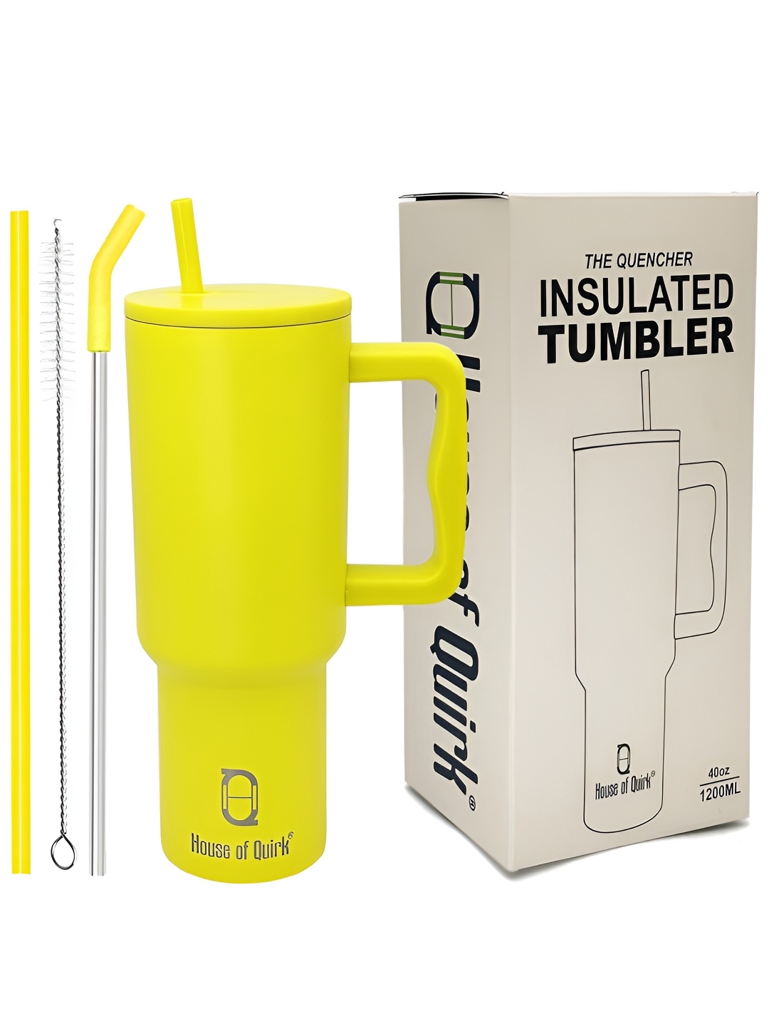 

HOUSE OF QUIRK Green Double Wall Vacuum Stainless Steel Sipper Water Bottle 1.2 L