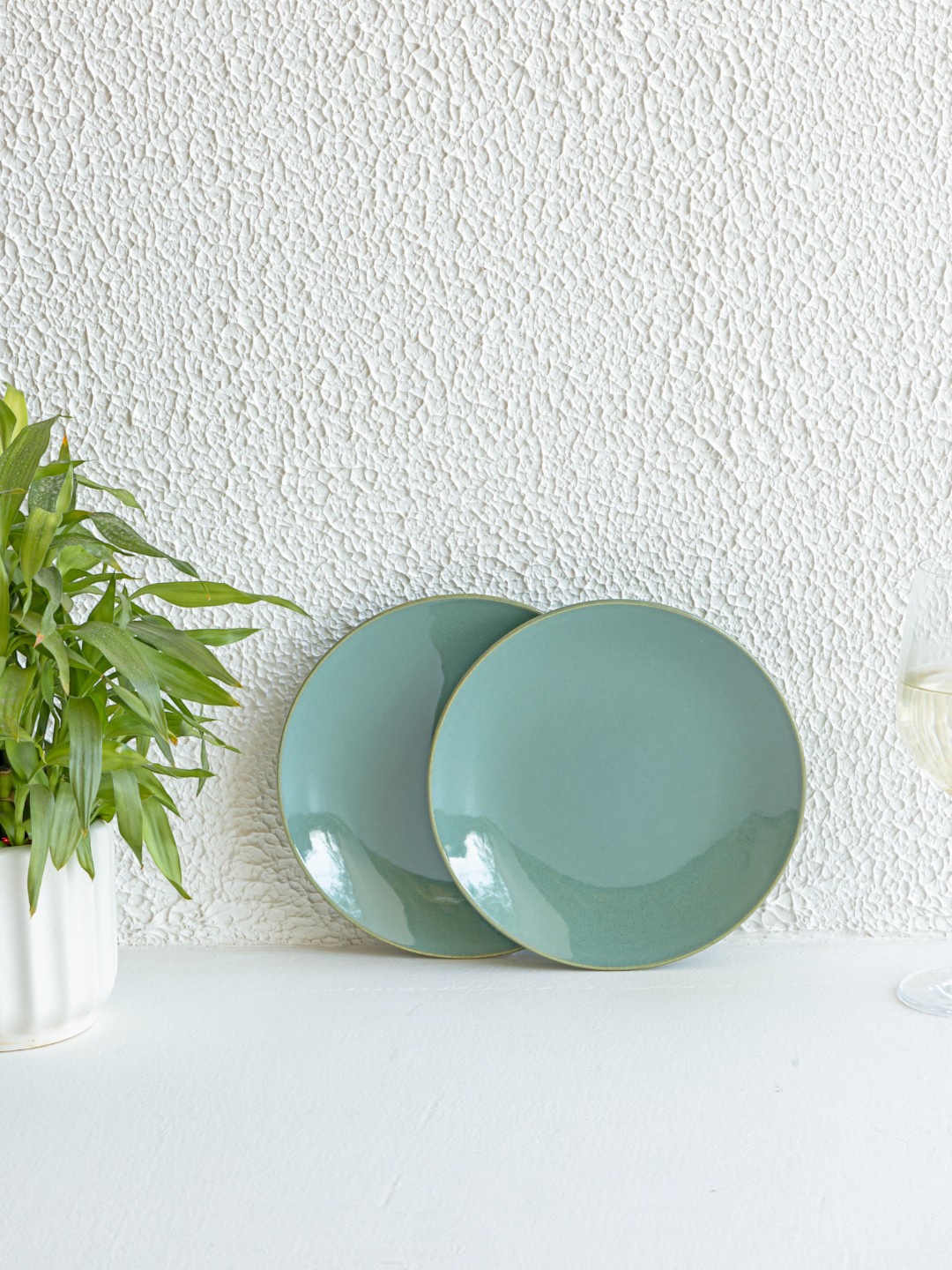 

Claymistry Enchanted Retreat Sea Green 2 Pieces Quarter Plates