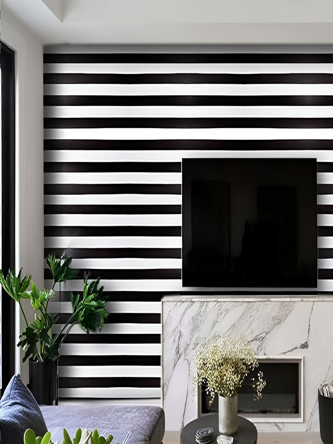 

Univocean White & Black 3D Printed Self Adhesive Wall Sticker