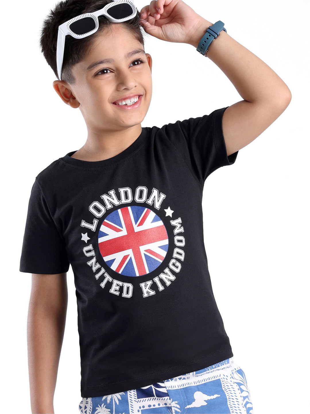 

Honeyhap Girls Pack Of 2 Bio Finish Typography Printed Round Neck Pure Cotton T-shirt, Black