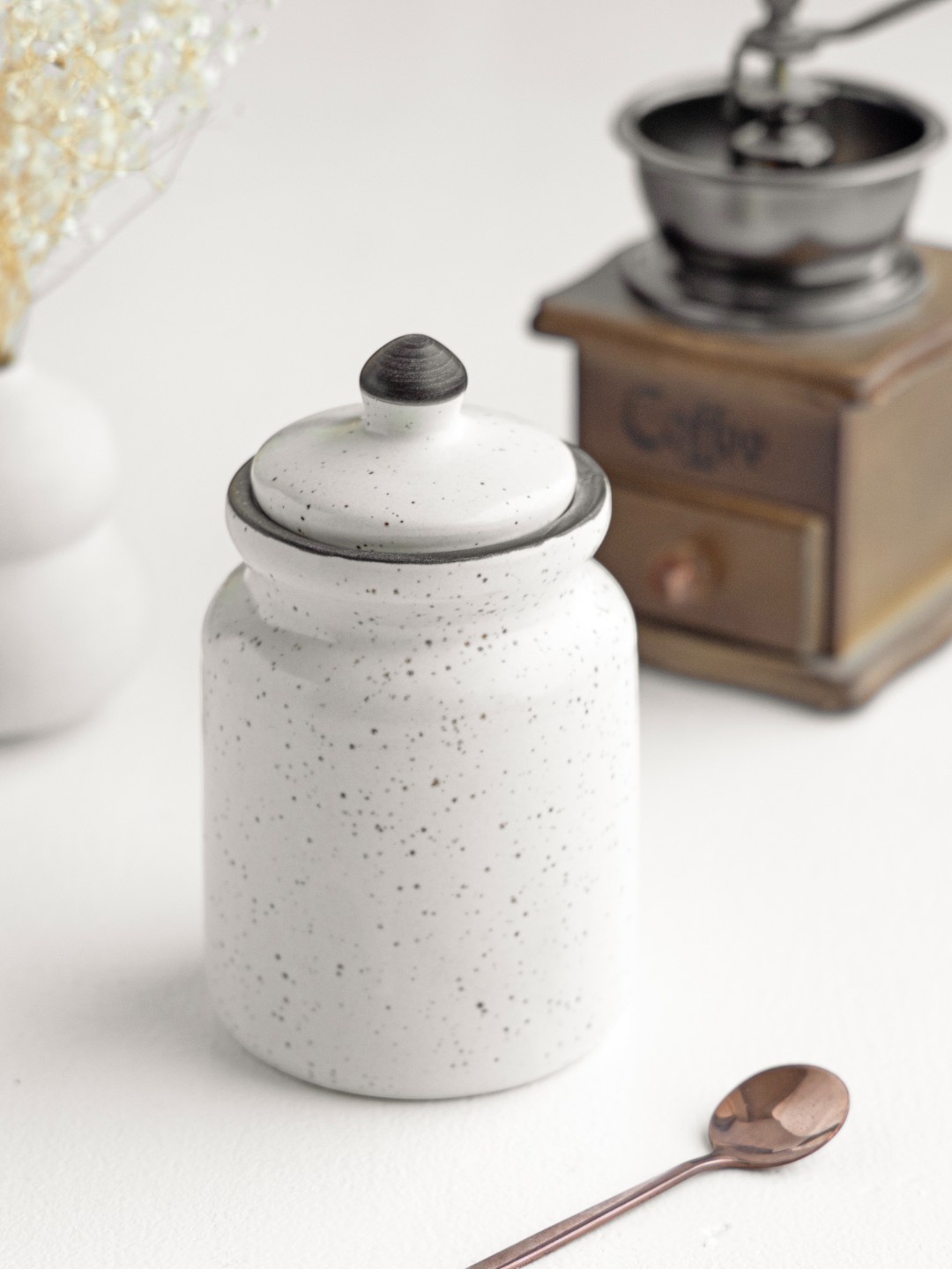 

Claymistry Beige Kitchen Companion Ceramic Jar 500ml