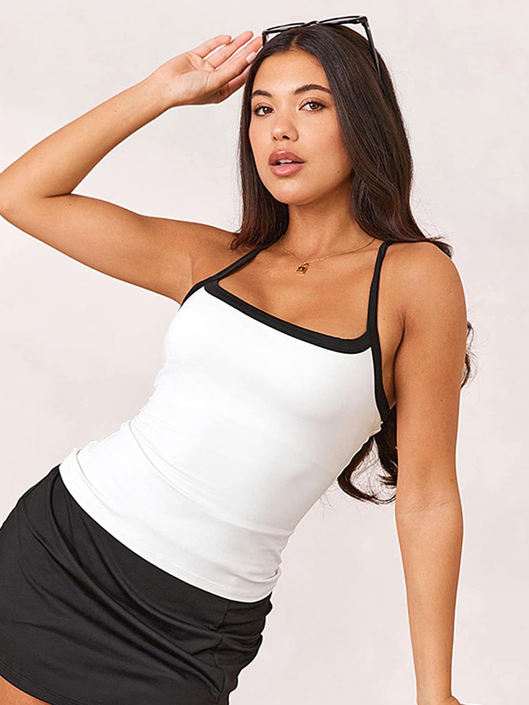 

LULU & SKY Women Shoulder Straps Sleeveless Top, Multi