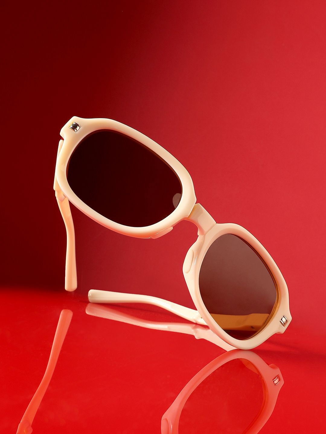 

French Accent Men Foldable Rectangle Sunglasses with Polarised Lens FA24_HSSG2583, Brown