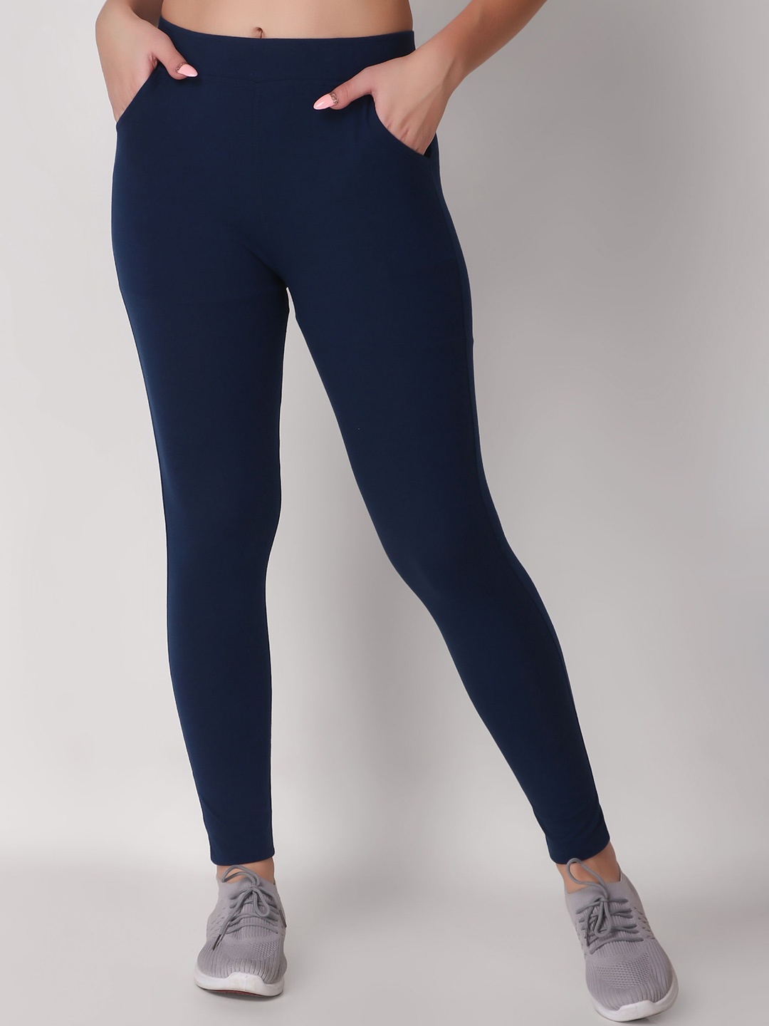 

Keepfit Slim fit Ankle Length Tights, Navy blue