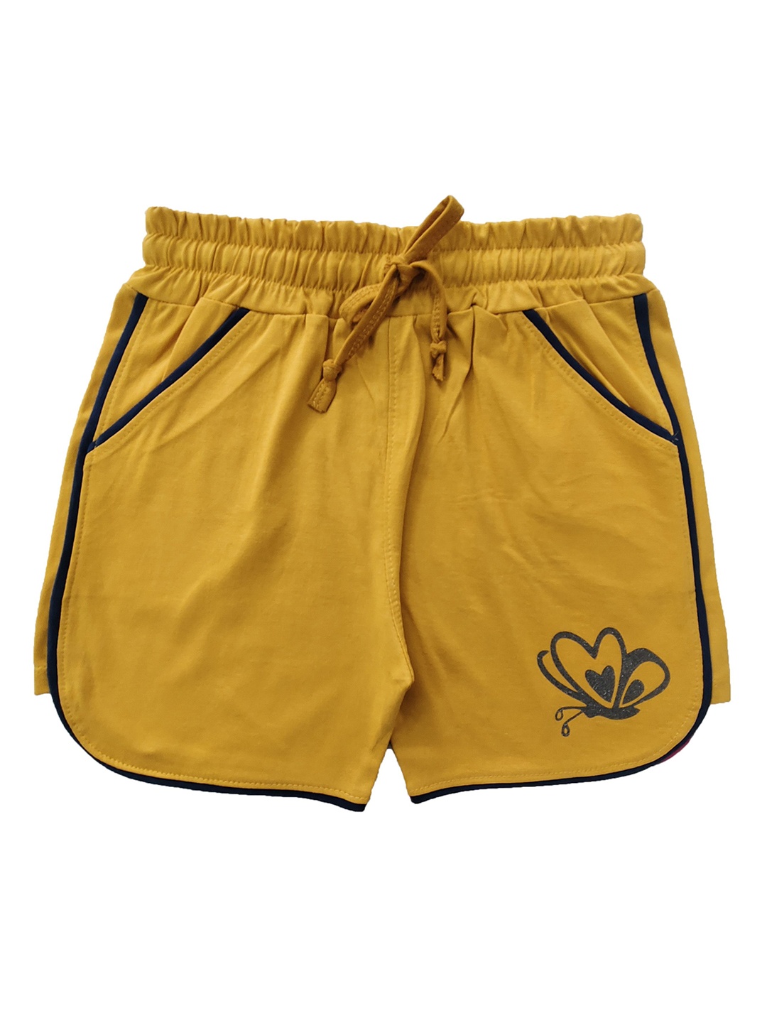 

BAESD Girls Mid-Rise Cotton Outdoor Shorts, Yellow