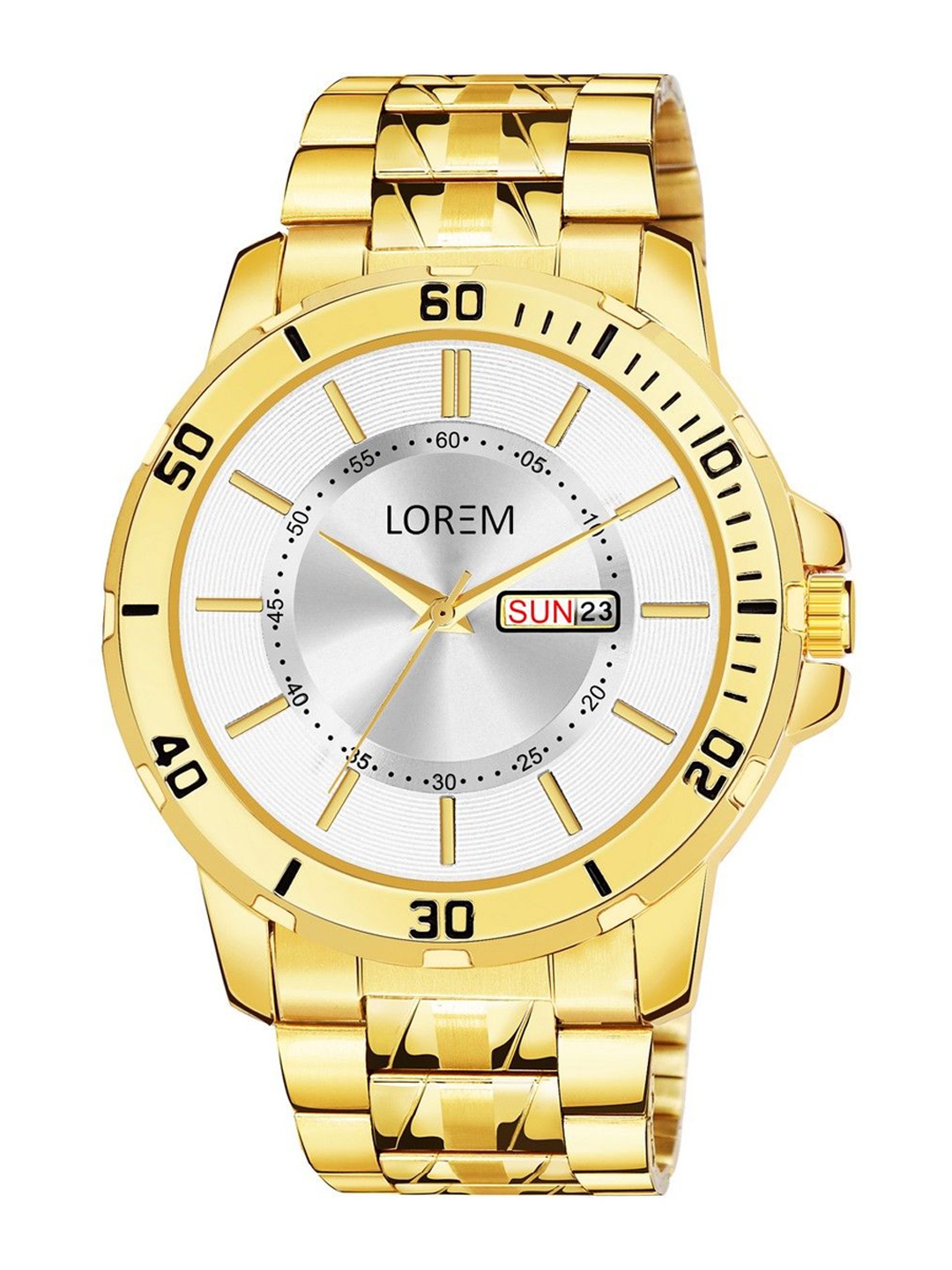 

LOREM Men Dial & Stainless Steel Bracelet Style Straps Analogue Watch LR133-B, White