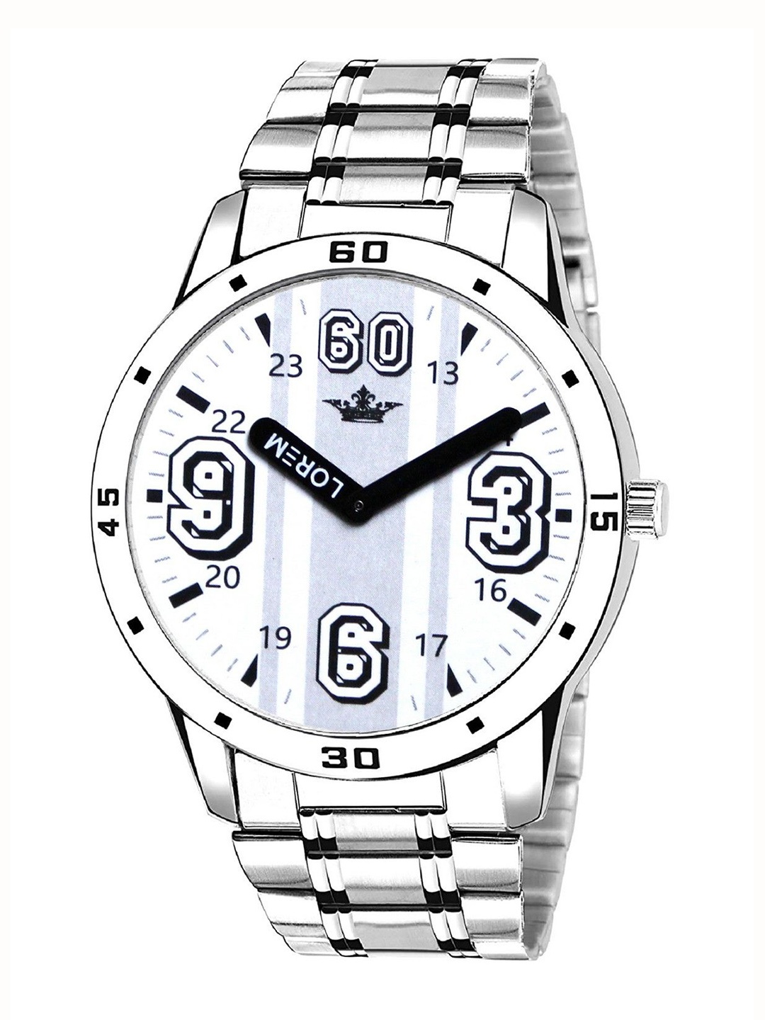 

LOREM Men Printed Dial & Stainless Steel Bracelet Style Straps Analogue Watch-LR111-A