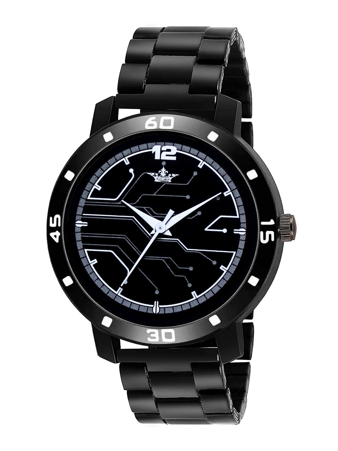

LOREM Men Dial & Stainless Steel Bracelet Style Straps Analogue Watch LR113-B, Black