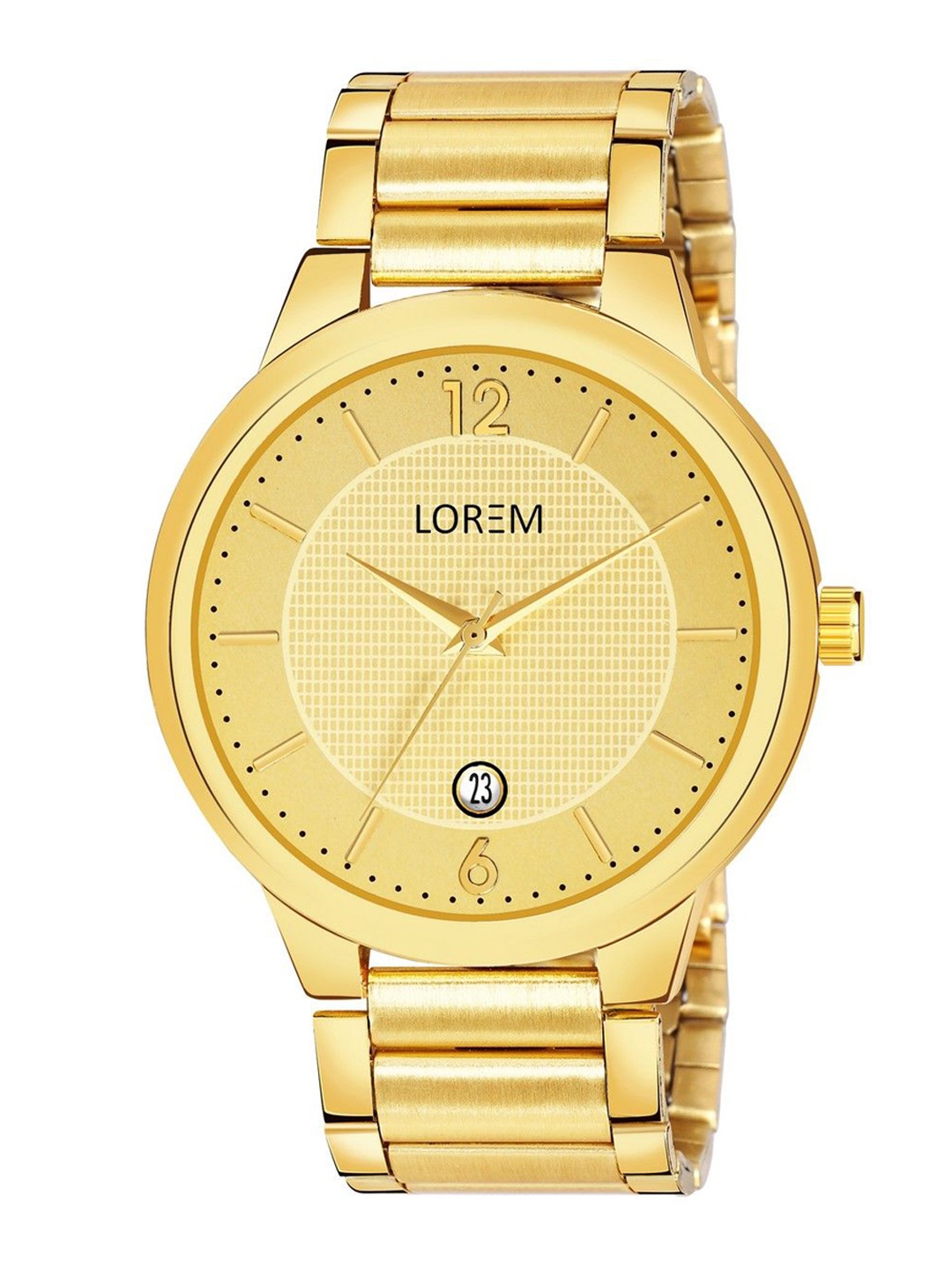 

LOREM Men Dial & Stainless Steel Bracelet Style Straps Analogue Watch LR137-B, Gold